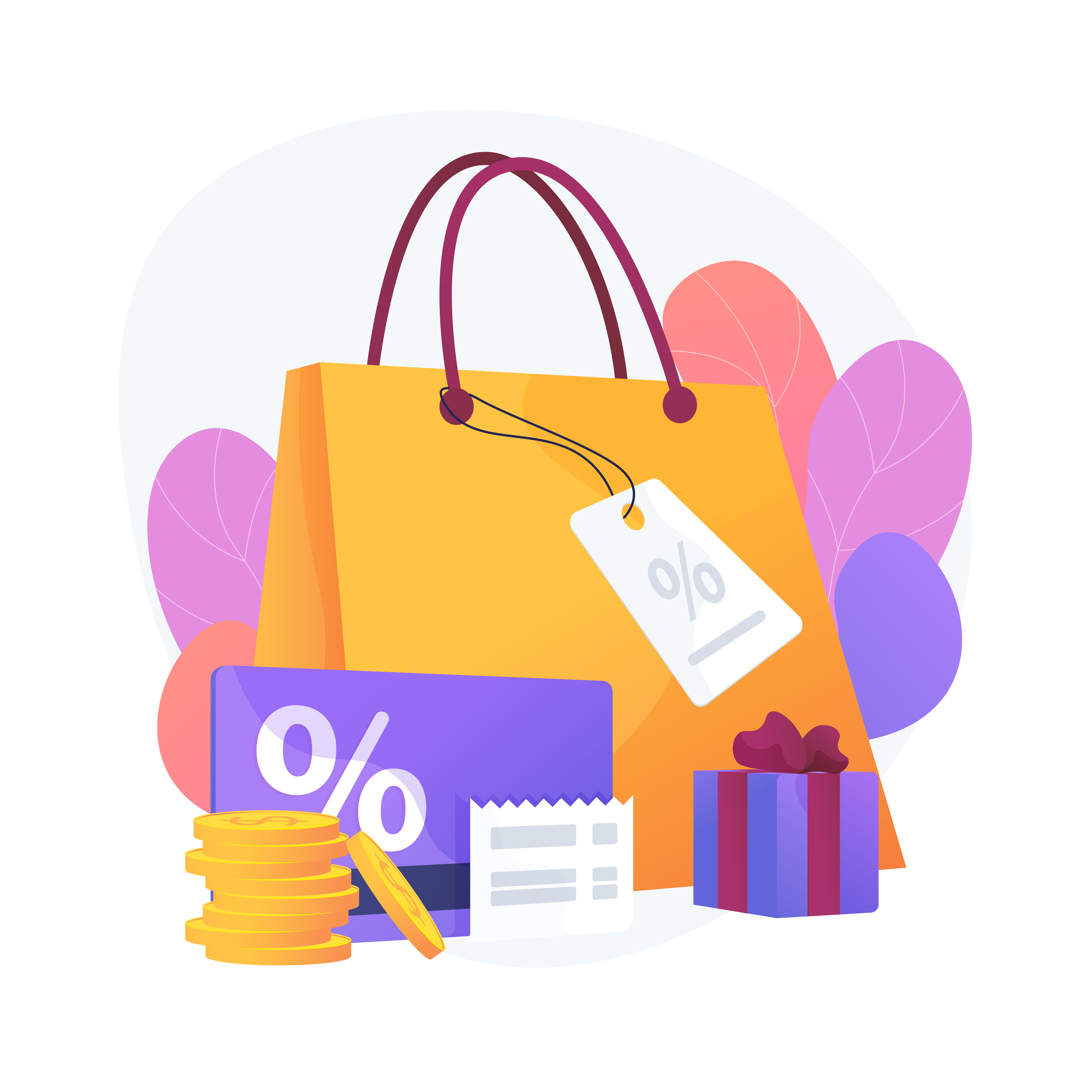 Shopping discounts vector concept metaphor
